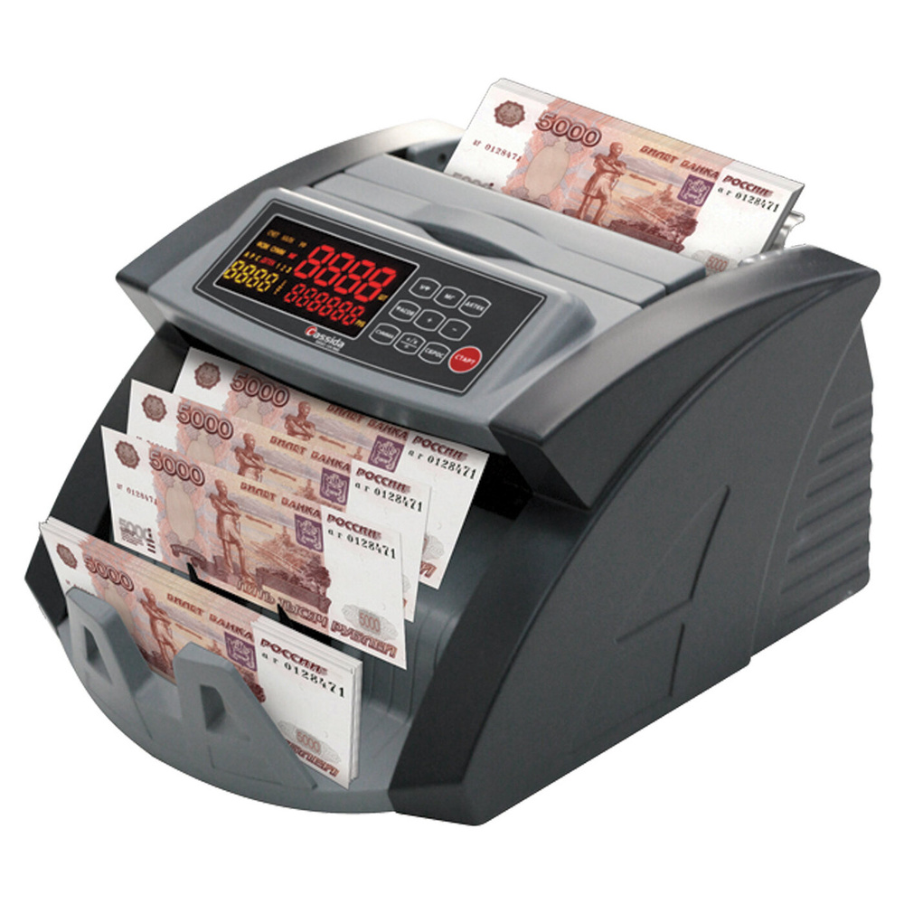 Счетчик банкнот CASSIDA 5550 UV, 1300 банкнот/мин, УФ-детекция, фасовка  #1