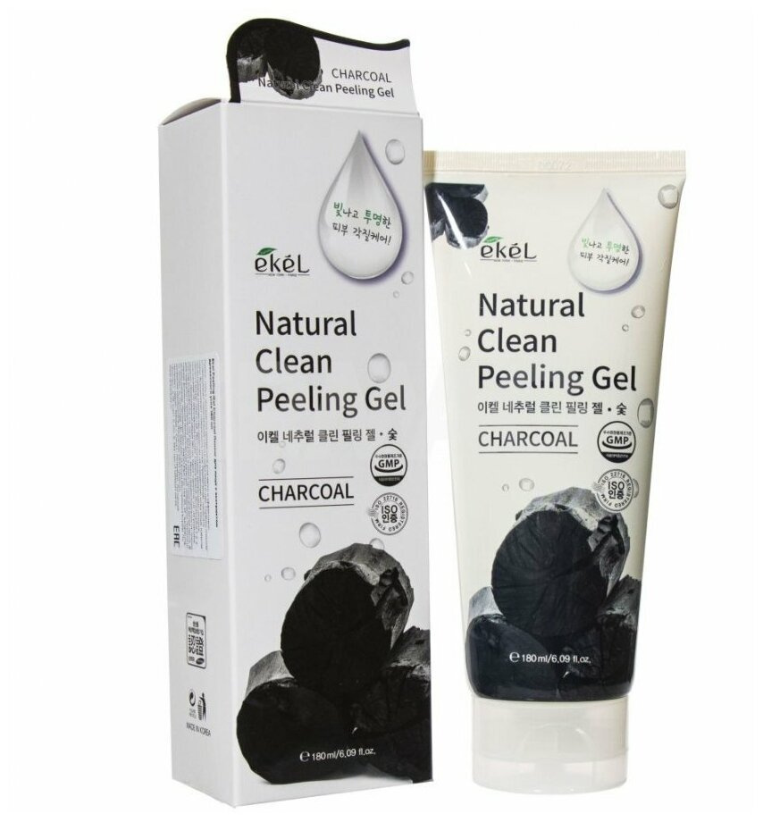 EKEL Natural Clean peeling gel Charcoal Пилинг-скатка с экстрактом древесного угля  #1