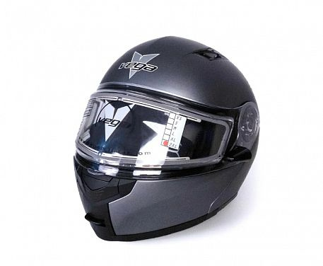 Шлем снегоходный Vega Spark HS158 Winter двойное стекло с подогревом Grey Matt XS  #1
