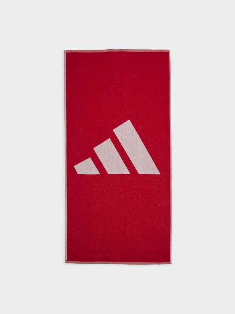 Полотенце спортивное adidas 3BAR TOWEL SMAL, цвет: betsca / white (красный, белый). IR6243. Размер 100 #1