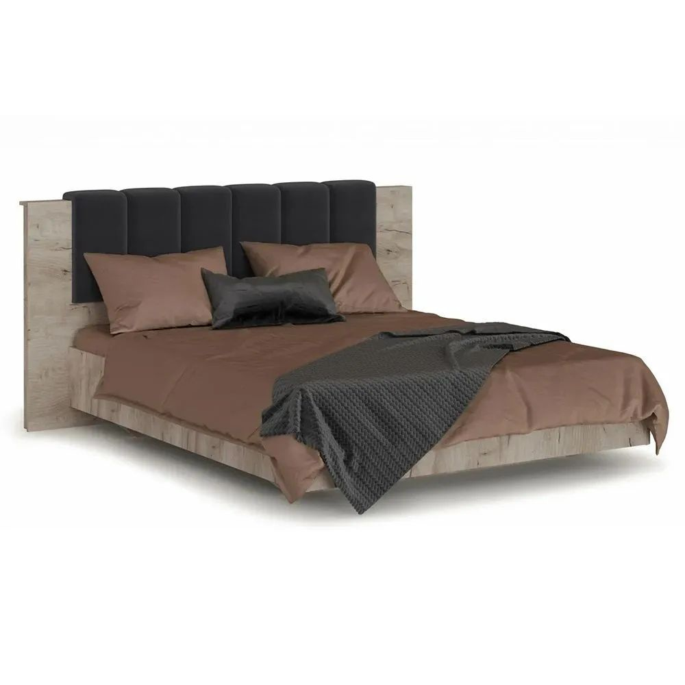 Двуспальная Кровать с Подъемным Механизмом, 160х200 см. Цвет: Дуб Серый  #1