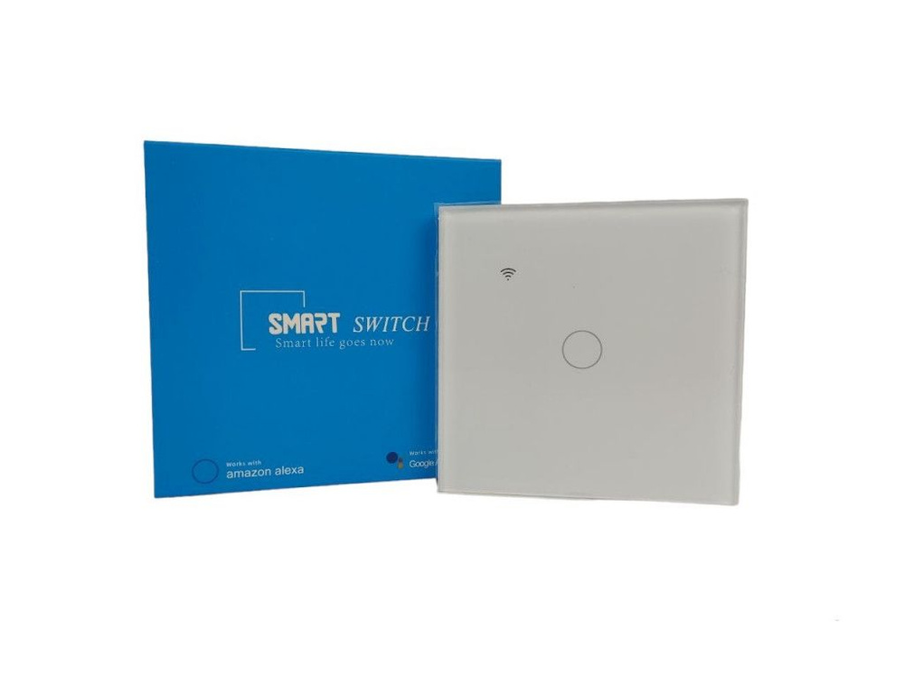 Smart Wi-Fi touch wall switch Умный сенсорный WiFi выключатель настенный (белый)  #1
