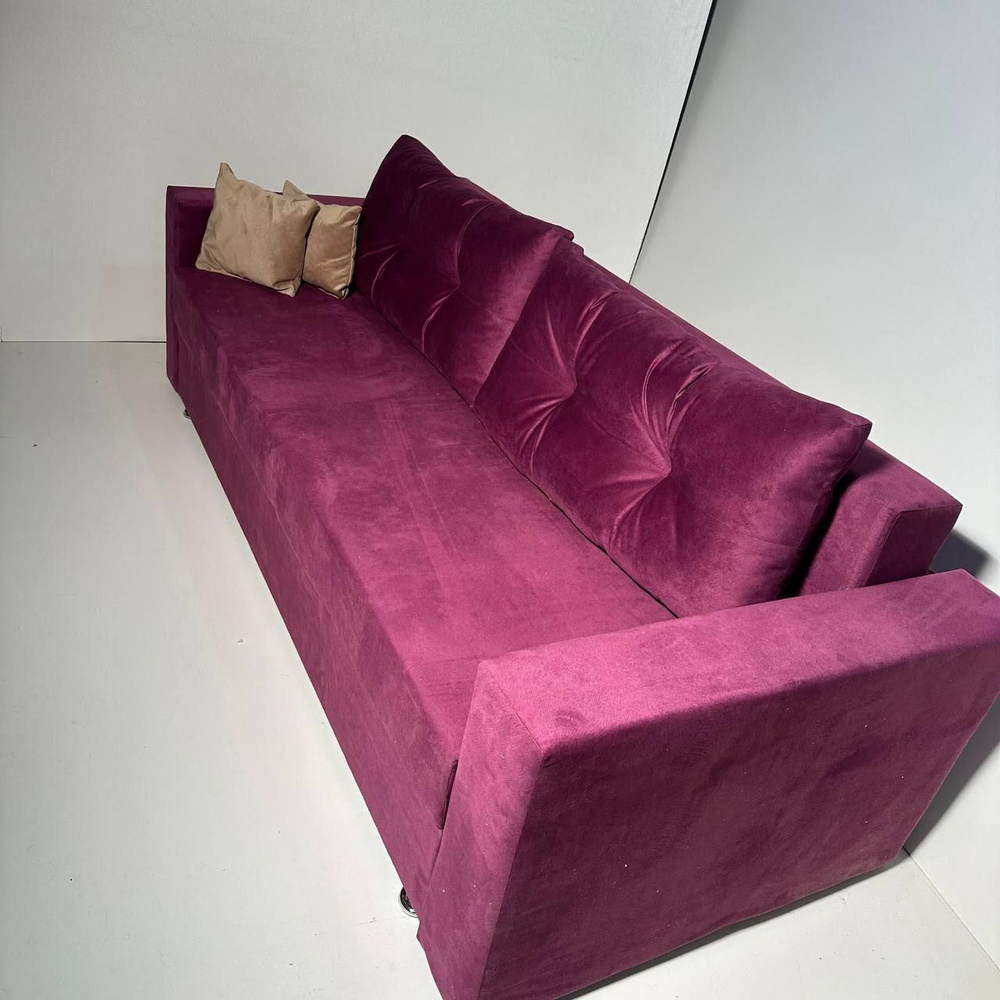 Диван-кровать Диван-кровать Комфорт-люкс, механизм Еврокнижка, 220х92х78 см,фиолетовый  #1
