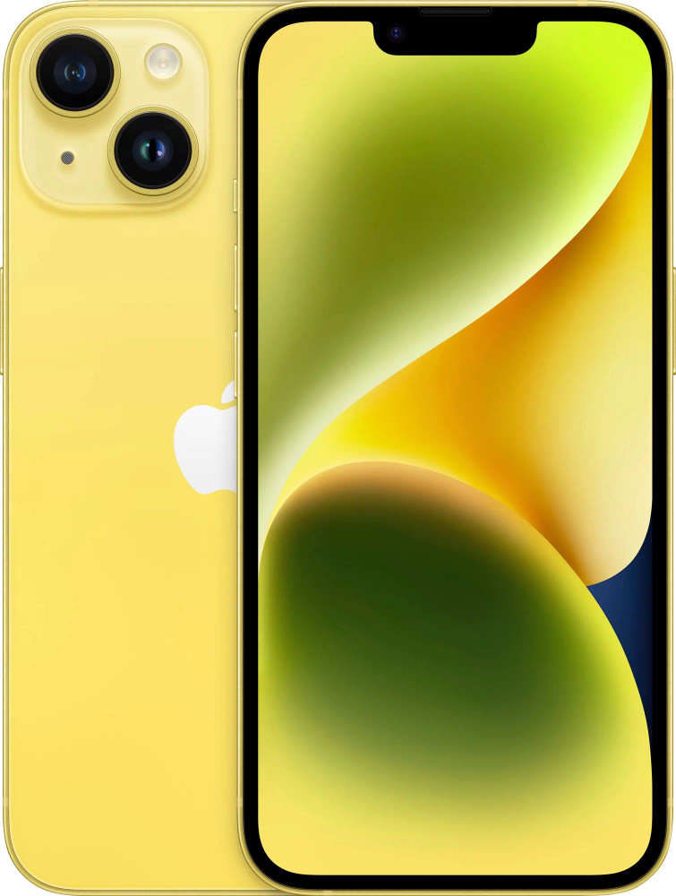 Apple Смартфон iPhone 14 2SIM 128 ГБ, желтый #1