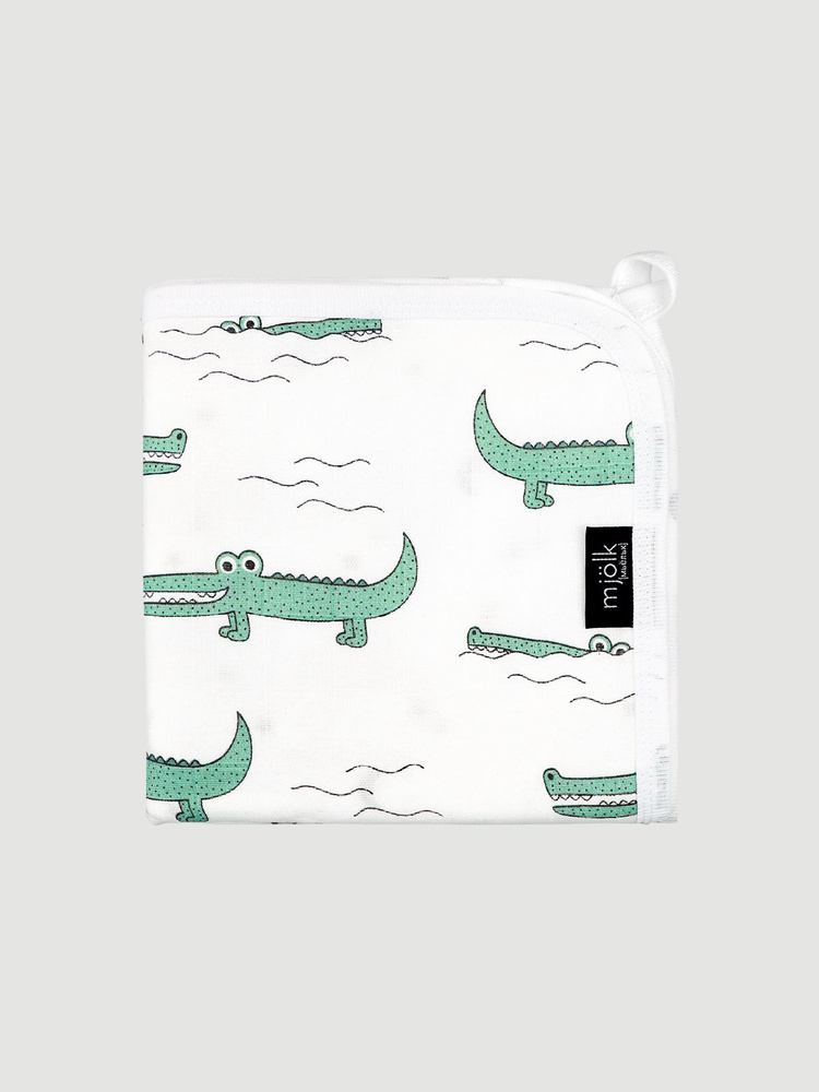 Муслиновое лёгкое одеяло Mjolk Крокодилы, 110*110 #1