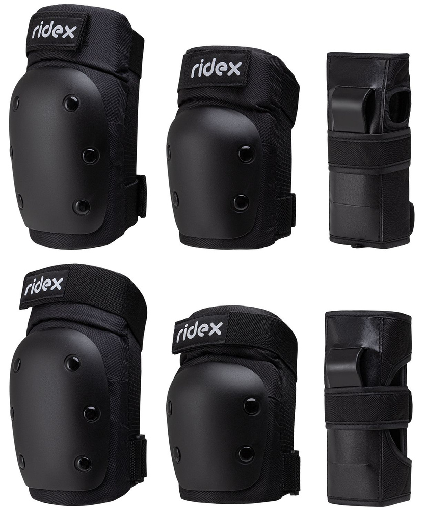 Комплект защиты SB от Ridex. Цвет: черный. Размер: S. Для защиты коленных суставов, локтей и запястий. #1
