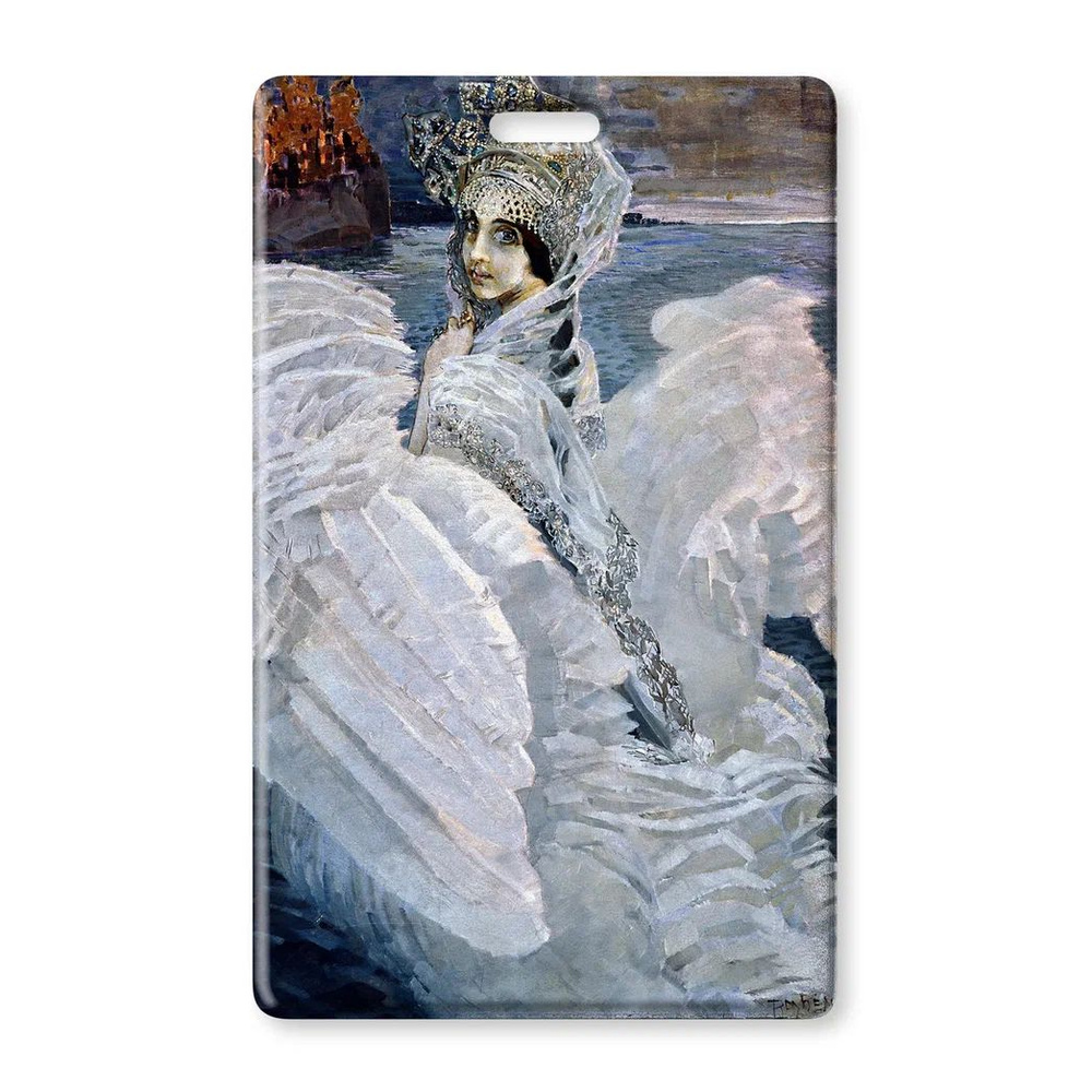 Обложка на проездной с принтом картины М.Врубеля "Царевна Лебедь", Футляр для пластиковых карт, Защитный #1
