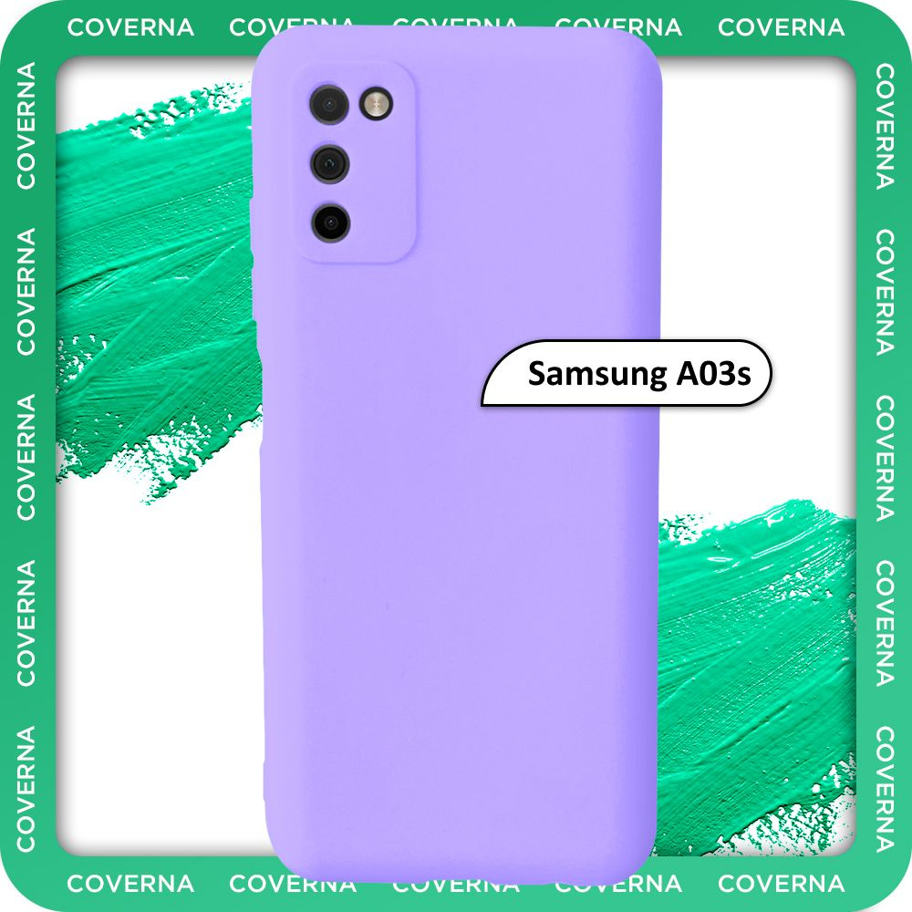 Чехол на Samsung A03s, для Самсунг А03s, накладка с однотонной матовой поверхностью Soft Touch  #1