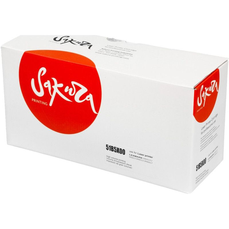 Картридж Sakura 51B5X00 для Lexmark MS517dn/MS617dn/MX517de/MX617de, черный, 20000 к.  #1
