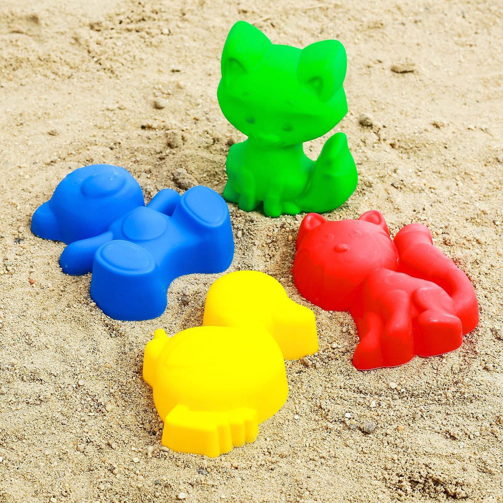 Набор для игры в песке Животные 4 формочки для песка #1
