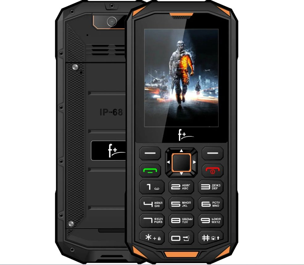 Защищенный IP-68 мобильный телефон F+ (Fly) R240 Black-orange #1