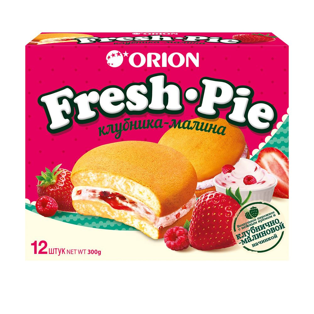 Бисквитное пирожное "Fresh Pie", ORION, 12 шт., 300 г #1
