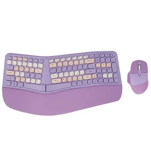 DEXP Комплект мышь + клавиатура беспроводная SMK-680M4AG, фиолетовый  #1