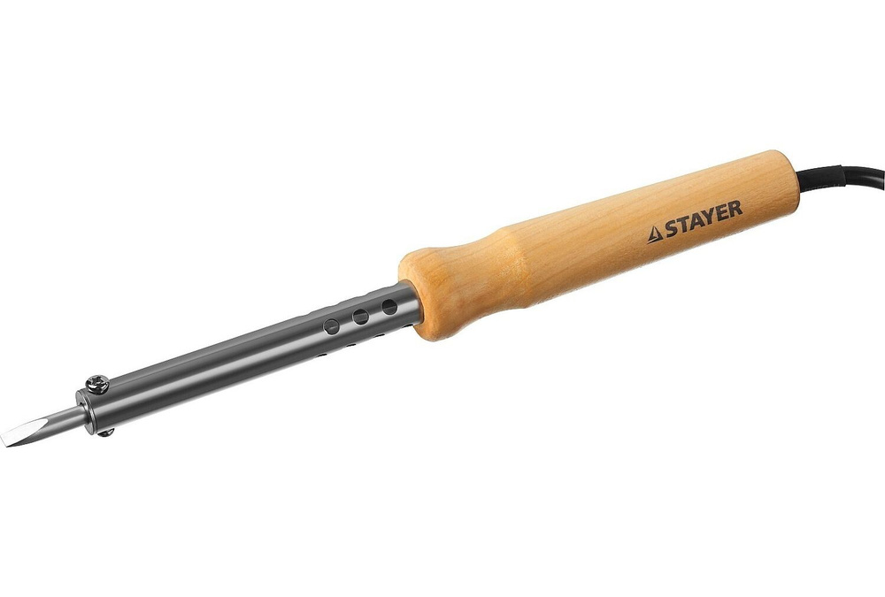 STAYER MAXTerm, 80 Вт, клин, электропаяльник с деревянной рукояткой (55310-80)  #1