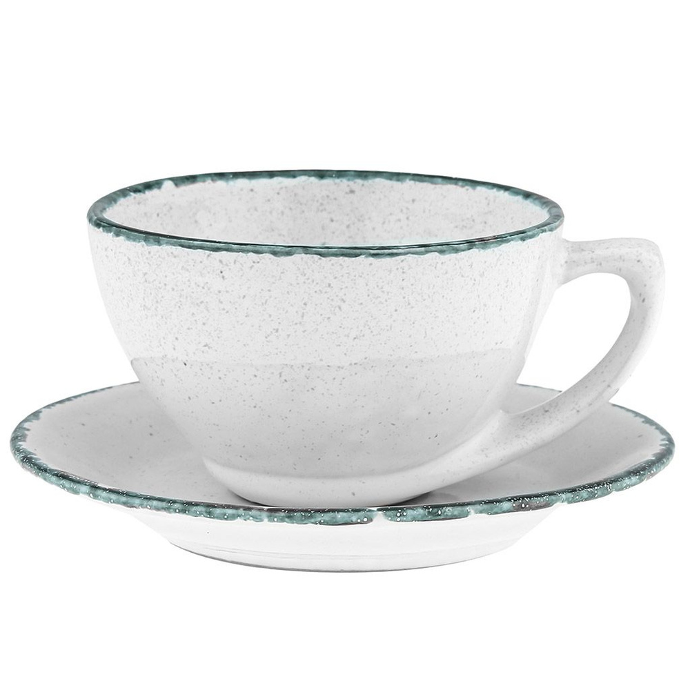 Чашка чайная керамическая Элегант 250мл д11см Варадеро h6,5см с блюдцем д15см  #1