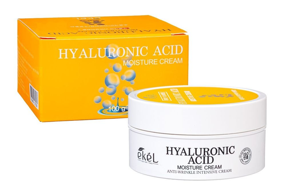 Крем для лица EKEL Moisture Cream Hyaluronic Acid, антивозрастной увлажняющий с гиалуроновой кислотой, #1