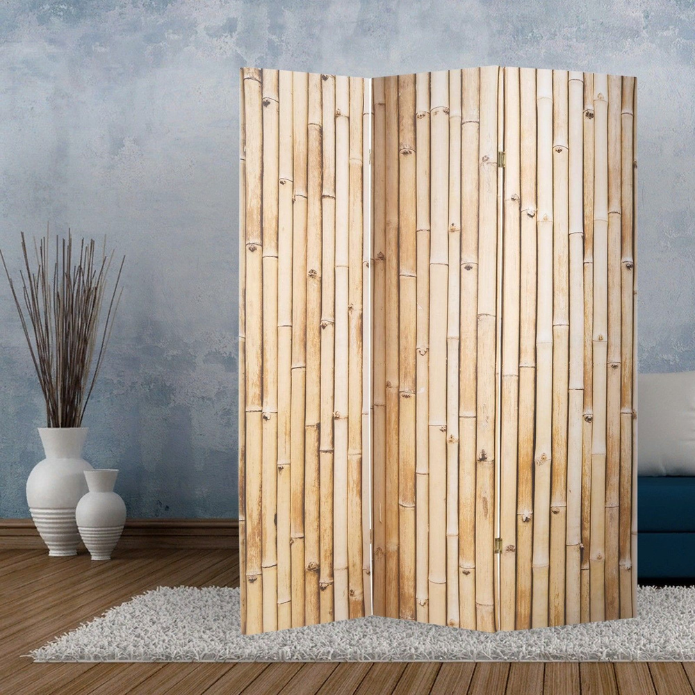 Ширма для зонирования комнаты "Бамбук. Декор 5", 150 x 160 см #1