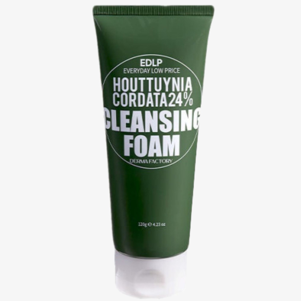Derma Factory Пенка для умывания очищающая с экстрактом хауттюйнии Houttuynia cordata 24% cleansing foam #1