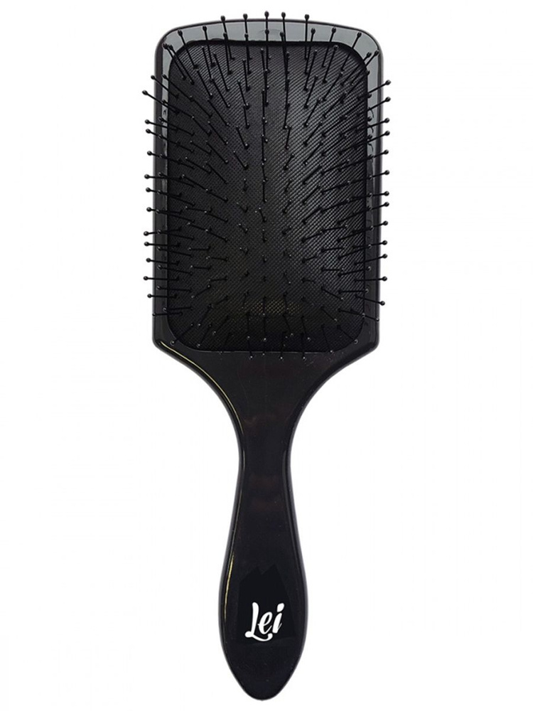 Lei Расческа для волос массажная пластиковая 24,5 см, черная  #1