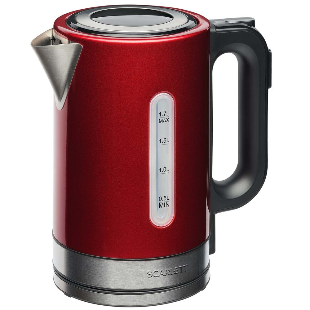 Чайник электрический Scarlett SC-EK21S77 1.7л. 2200Вт красный/черный (корпус: металл)  #1