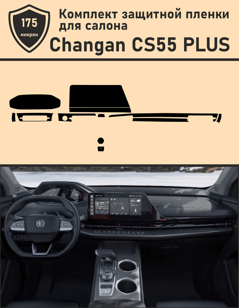 Changan CS55 PLUS 2023/ Комплект защитных пленок для салона #1