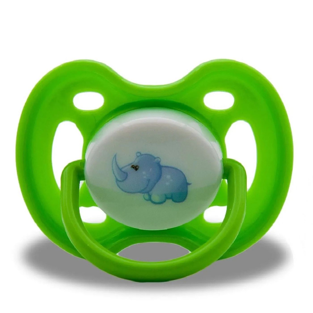 Соска-пустышка Baby Land анатомическая силиконовая с рисунком 0мес+ зеленый  #1