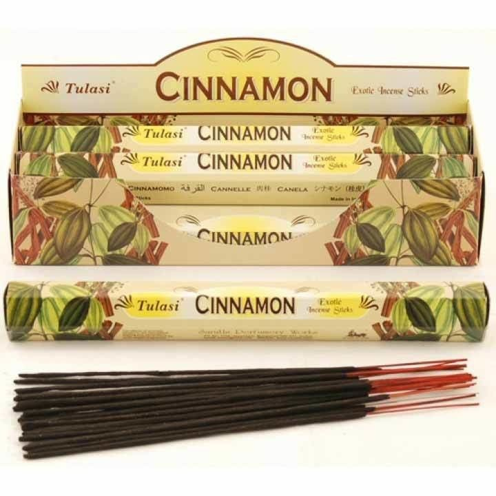 Tulasi CINNAMON Exotic Incense Sticks, Sarathi (Туласи благовония КОРИЦА, Саратхи), уп. 20 палочек.  #1