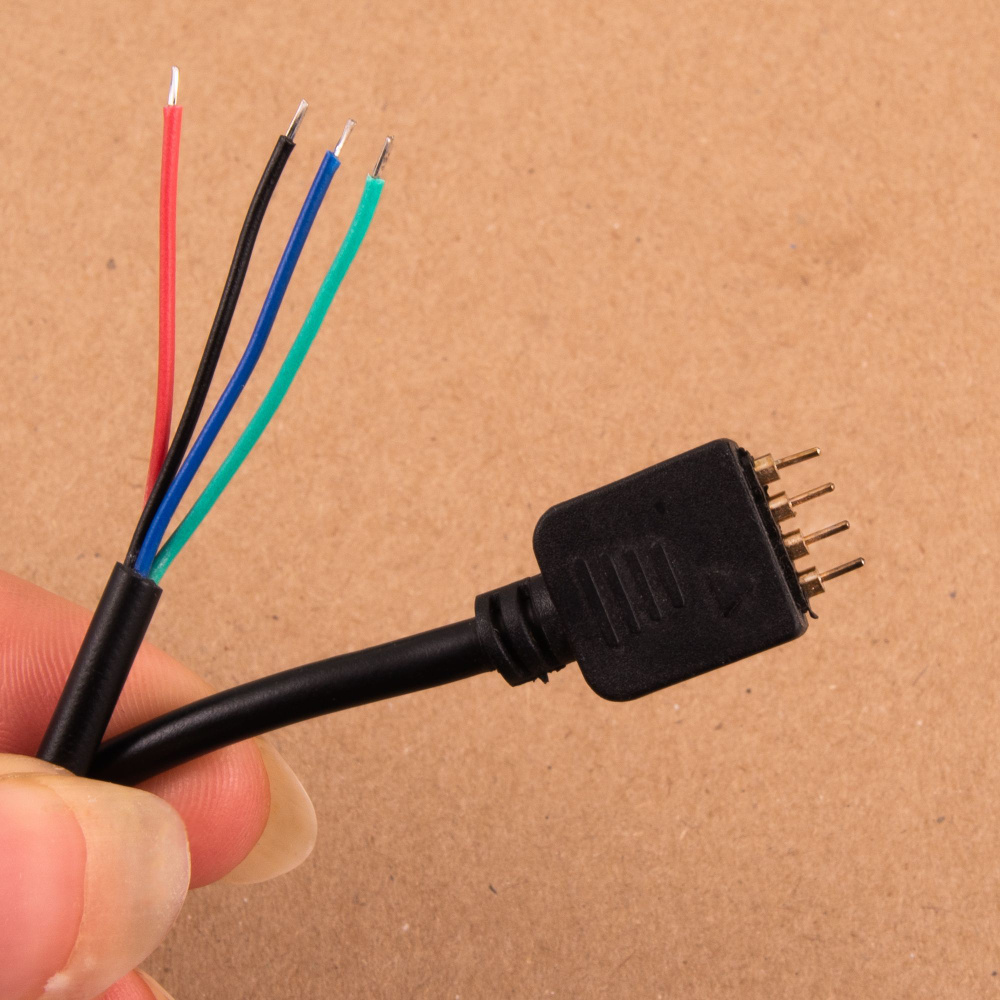 Комплект 2шт: Запитывающий провод с коннектором V3 5050 для светодиодной многоцветной ленты LED RGB шириной #1