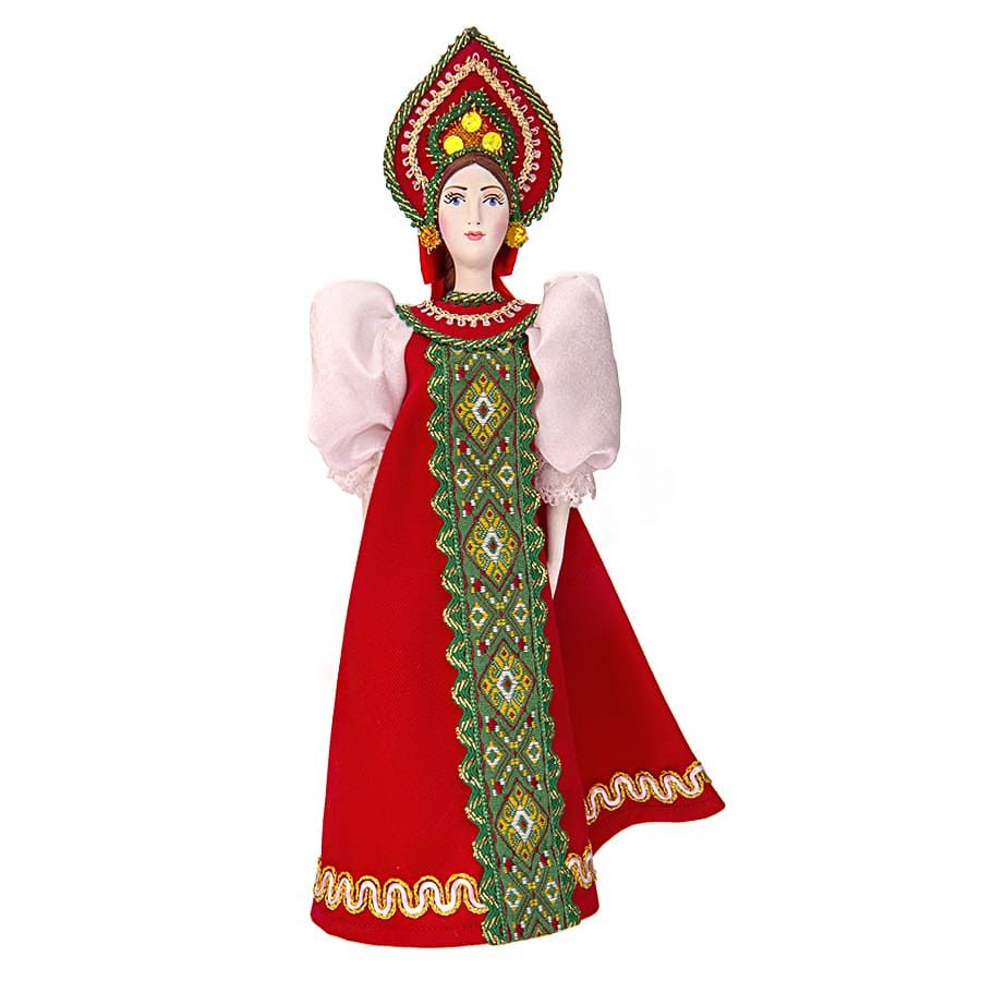 Фарфоровая кукла в русском костюме Олеся 27 см #1