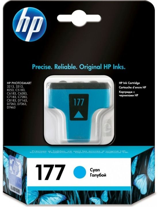 Картридж для струйного принтера HP C8771HE, голубой (177) #1