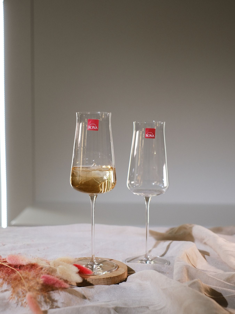 Набор бокалов для шампанского POLARIS из хрустального стекла 380 мл REPAST&RONA 2 шт.  #1