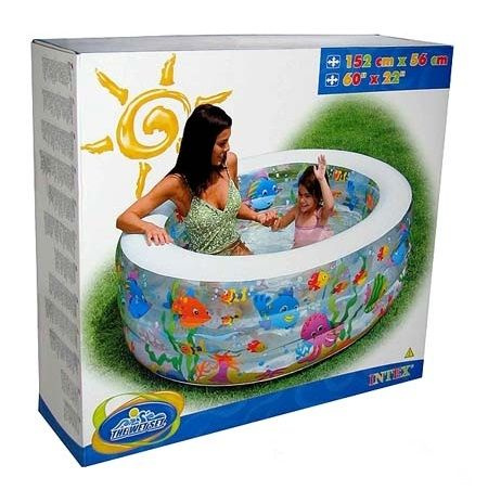 Детский надувной бассейн "Аквариум" с надувным дном #1