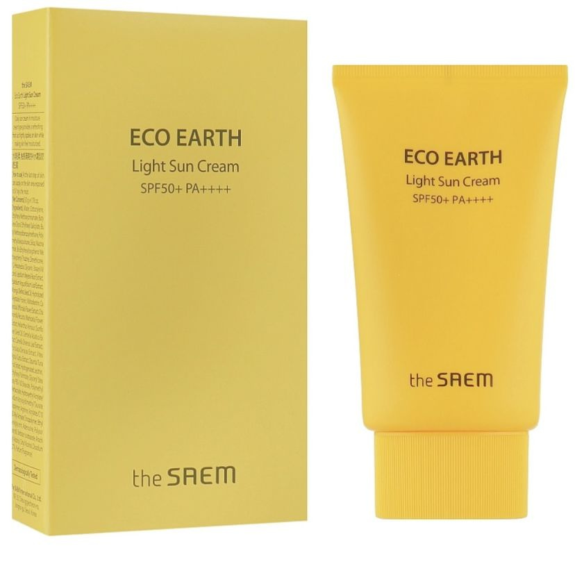 The Saem Eco Earth Light Sun Cream SPF50+ PA лёгкий солнцезащитный крем (50г.)  #1