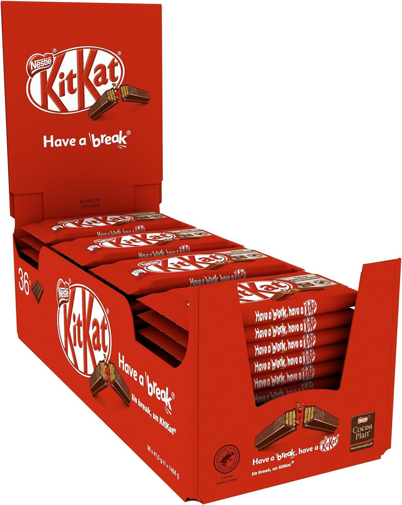 Шоколадный батончик KitKat 4 Fingers, 41,5 гр, 36 шт #1