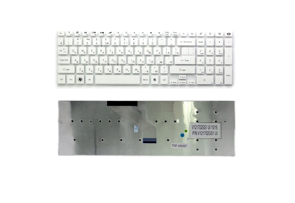 Клавиатура для Packard Bell EasyNote LS11 TS11 LV11 TS44 TS45 белая p/n: MP-10K33SU-698  #1