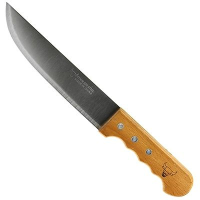 Нож кухонный КНР Профессионал 150 мм, из нержавеющей стали, широкое лезвие, деревянная ручка  #1