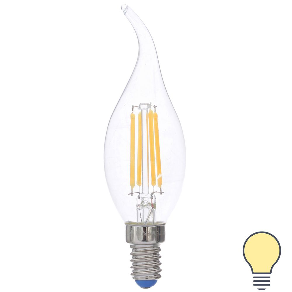 Лампа светодиодная филаментная Airdim E14 5 Вт 500 Лм свет тёплый  #1
