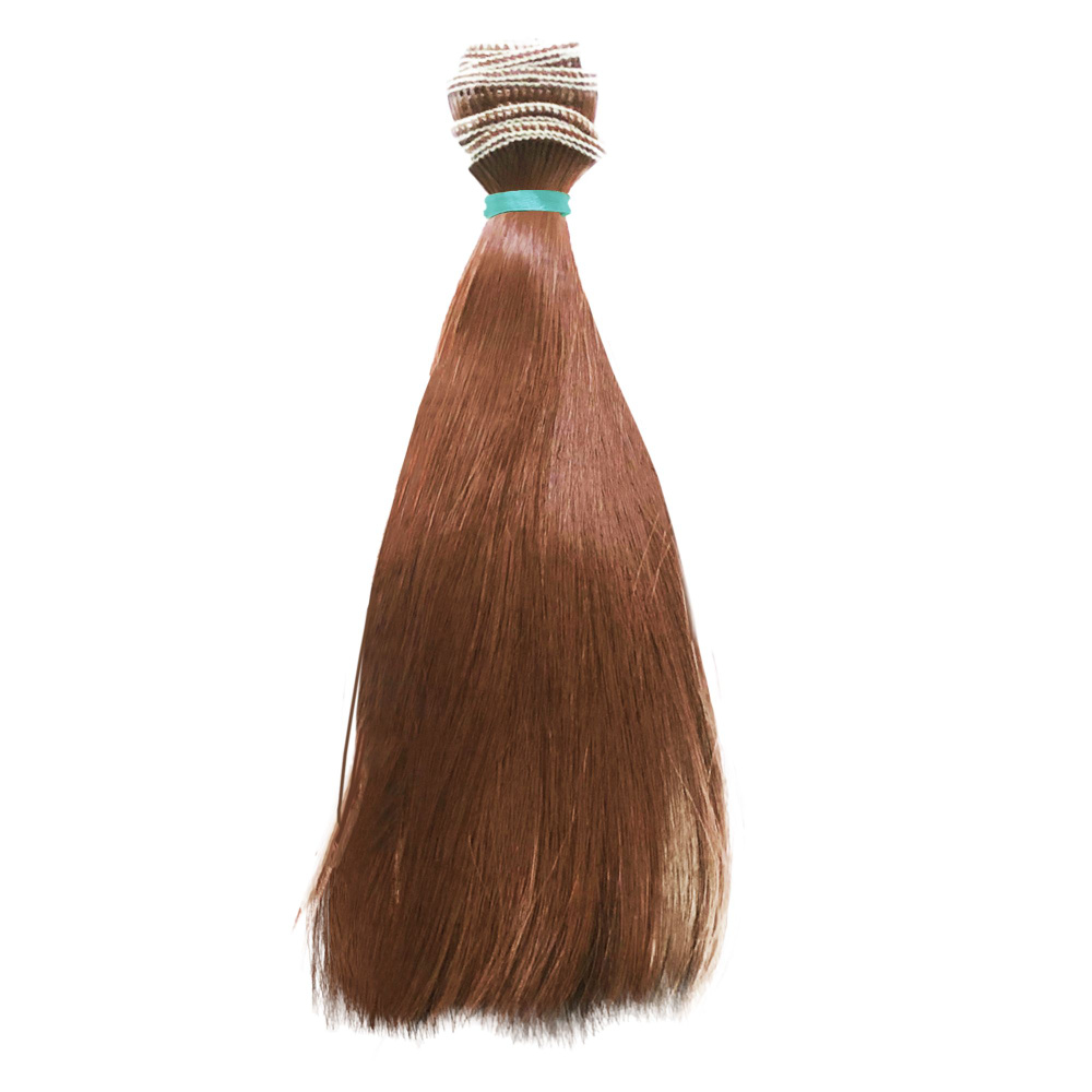 Волосы для кукол, трессы прямые, длина волос 15 см, ширина 100 см, цвет каштановый  #1