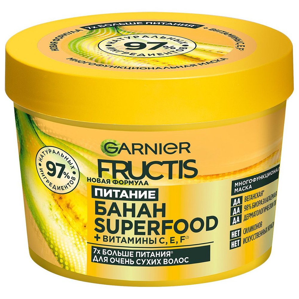 Garnier Fructis Superfood Маска для очень сухих волос Банан 390мл #1