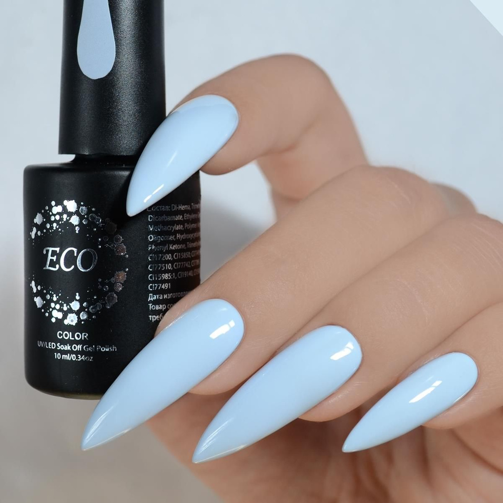 ECO Professional, Гель лак для ногтей #69 Основная (шеллак), голубой, 10мл  #1