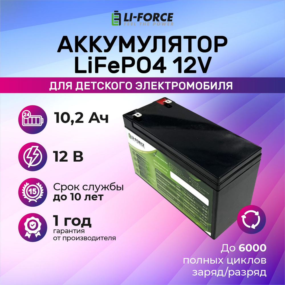 LiFePO4 Аккумуляторная батарея 12В 10,2Ач, LF-1210-10850 #1
