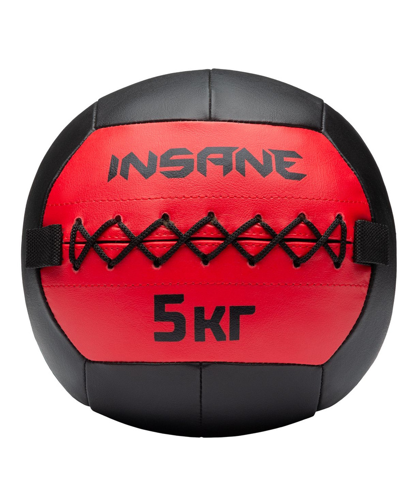 Медбол IN24-WB100 от Berger. Мяч для фитнеса, аэробики и кроссфита. Вес: 5 кг. D - 25 см. Цвет: черный/красный. #1