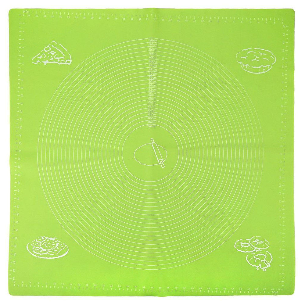 Коврик для раскатки теста и выпекания КНР Силиконовый, 70х70 см, плотный, с разметкой, цвета микс  #1