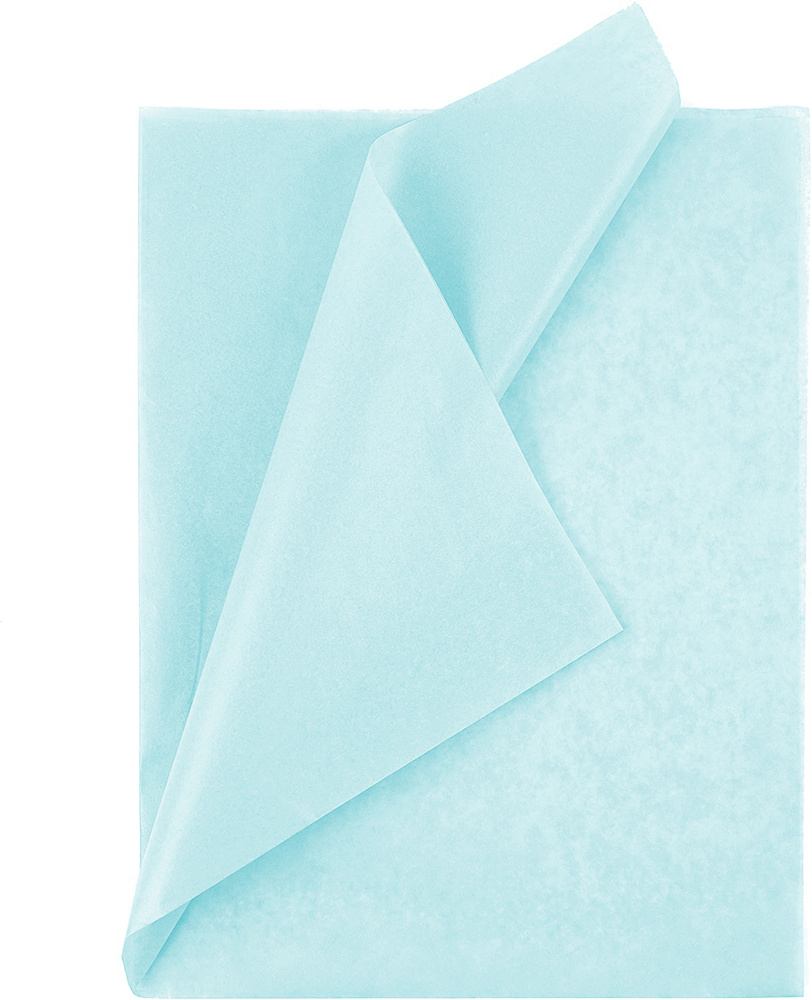 Бумага упаковочная тишью, цвет светло-голубой. 20 листов (50*65 см)  #1