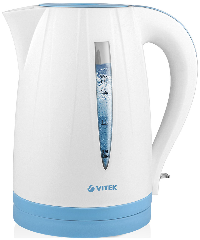 Чайник электрический Vitek VT-7031, Белый/голубой, 1,7 л. Товар уцененный  #1