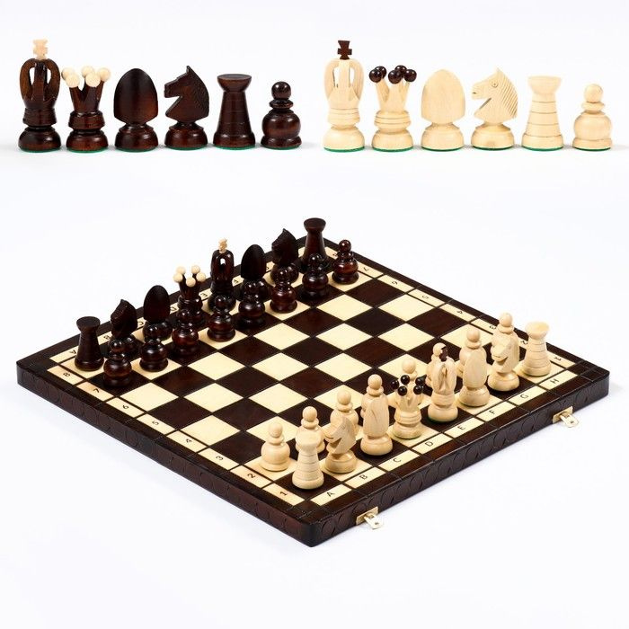 Шахматы "Королевские", 44 х 44 см, король h-8 см, пешка h-4.5 см #1