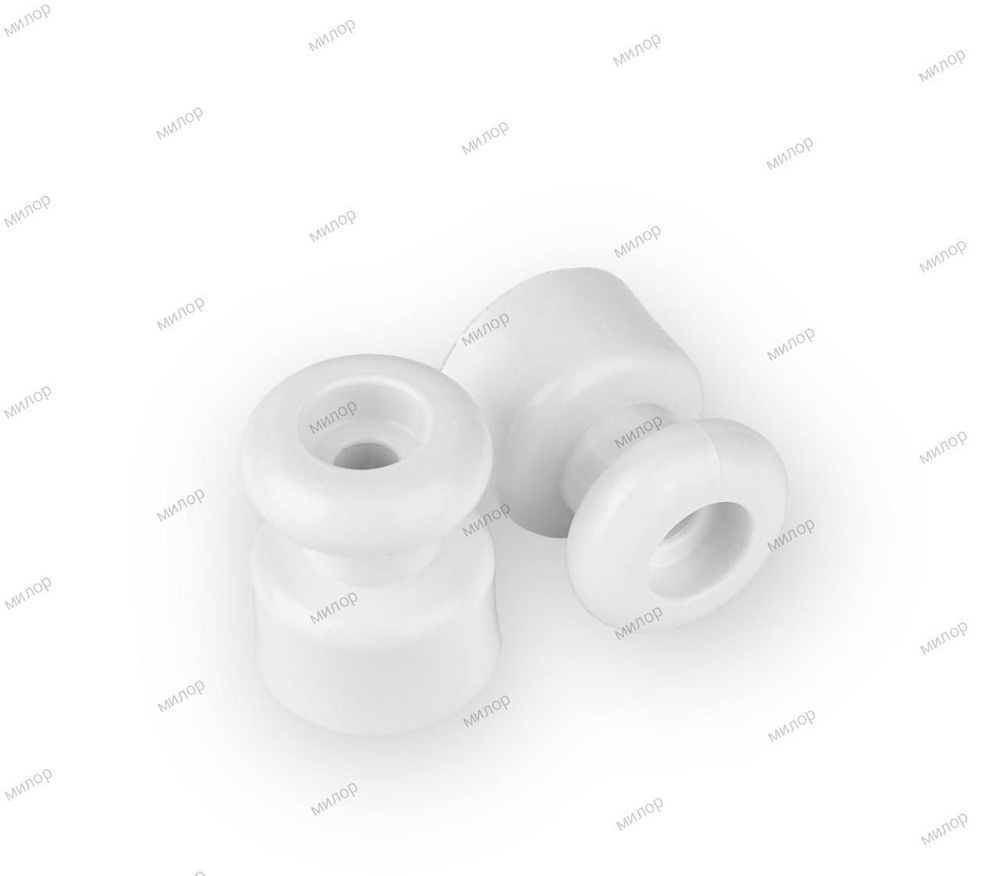 Изоляторы для открытой проводки, пластик, 100шт. белые #1
