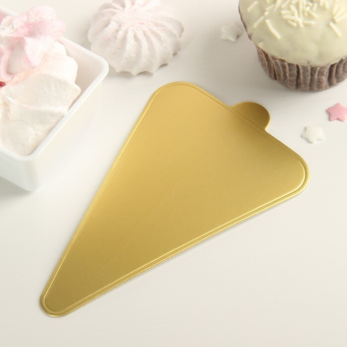 Подложка для пирожного "Золото", 12,5x7,5 см #1