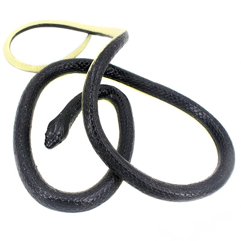 Резиновая змея игрушечная (черный) #1
