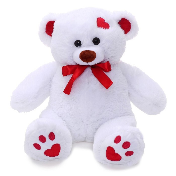 Мягкая игрушка "Медведь Кельвин" белый, 50 см #1